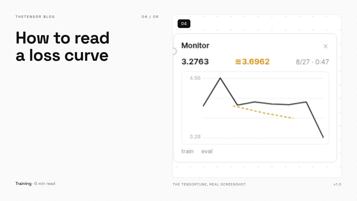 How to read a loss curve